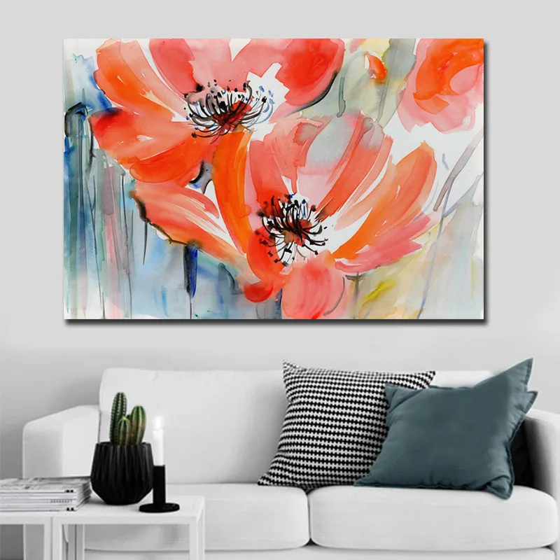 

Flowers Spray Painting Adornment Picture Household Colorful Draw Core Europe and the United States Personality Canvas Painting