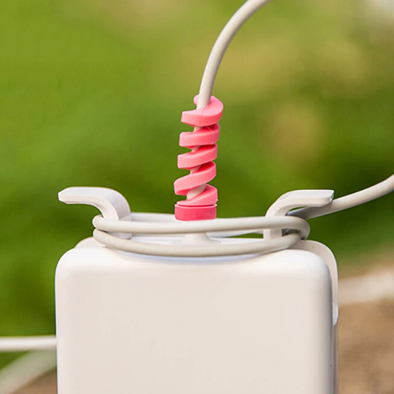 4 шт./лот милый защитный чехол для зарядного кабеля Apple iPhone 8 X USB зарядное