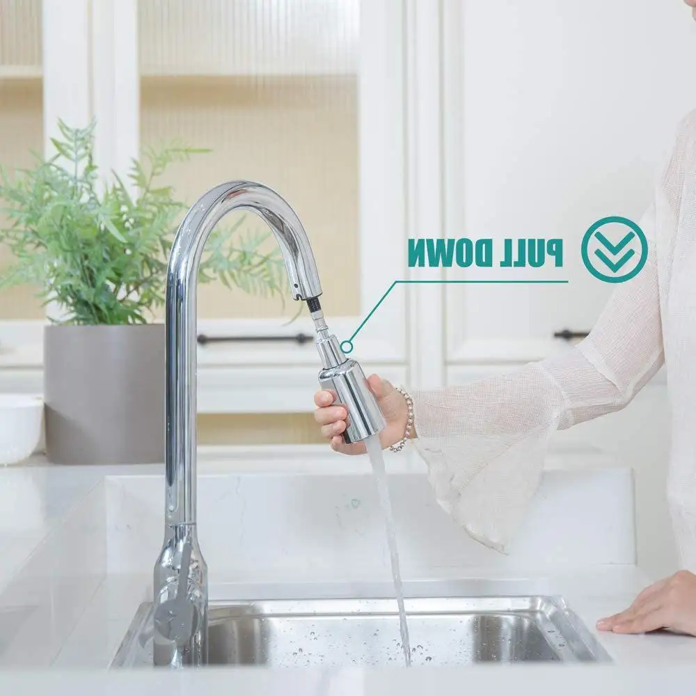 

Induction basin pull-out faucet nozzle induction kitchen shower