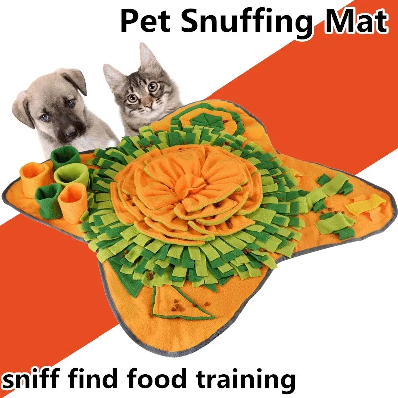 

Pet Snuffing Mat Cats Dog Puzzle Finding Slow Food Training Mat Interactive Toys For Dogs Adventure Blanket Sniff Training Pad
