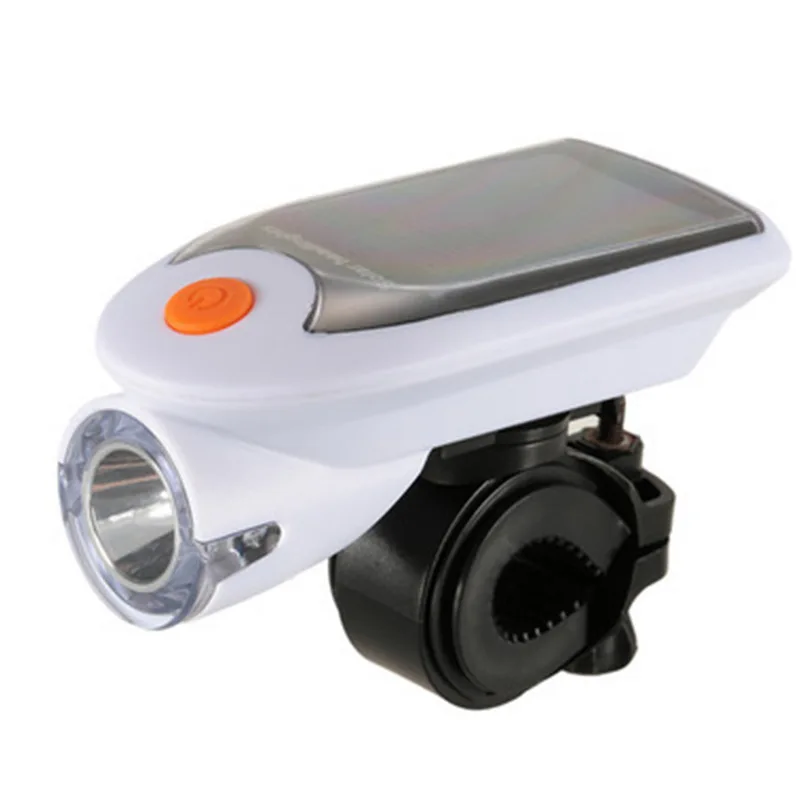 

New solar bicycle headlights USB charging bicycle light 360 degree rotating bicycle light black