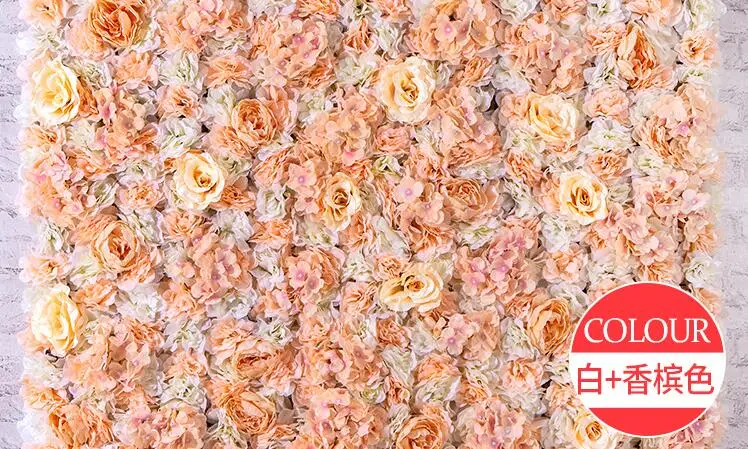40x60 см Шелковый цветок розы стены Свадебные украшения фон шампанское искусственный цветок стены романтический свадебный Декор