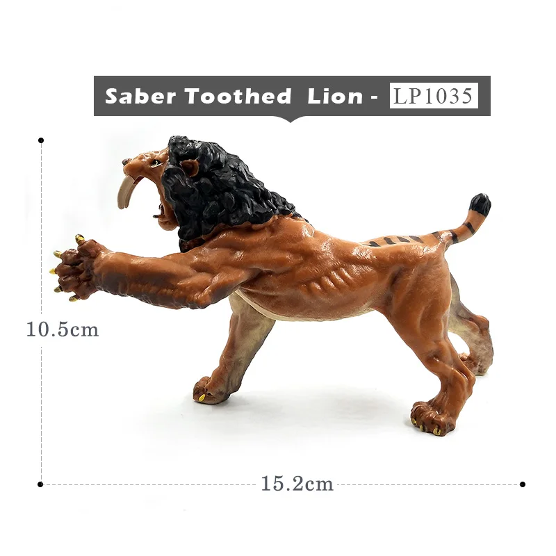Saber tootheed lion Имитация леса, животные, модель, дикий олень, бегемот, Лев, тигр, панда, носорог, белый медведь, северный олень, жираф, верблюд, лося, буйвол, игрушки - Цвет: Saber tootheed lion