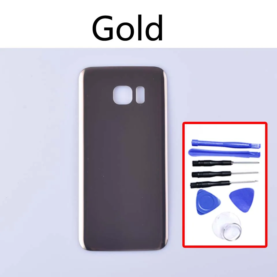 Gold-With tool S7Edge задняя крышка батарейного отсека для samsung Galaxy S7 Edge G935 G935F SM-G935F G935FD G935A задняя крышка батарейного отсека Замена дверного чехла - Цвет: Gold-With tool
