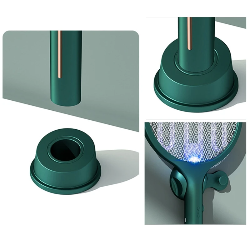 

Electric Mosquito Fly Swatter Fly Catcher Zappers Insect Killers USB Rechargeable LED Light Double-Layer Mesh Protection