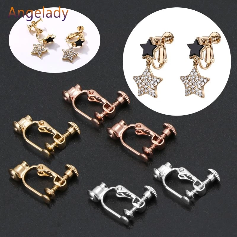 1 пара сережек сделай сам для ушей без пирсинга превратите любую шпильку в клипсу