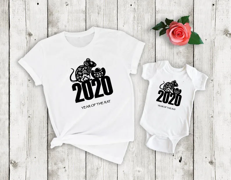 Семейные рубашки для отдыха Рубашки с мышкой 2020 Одинаковые подарки