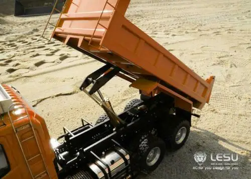 LESU RC 1/14 весы HN 6x6 гидравлический самосвал с радио двигатель ESC картина светильник