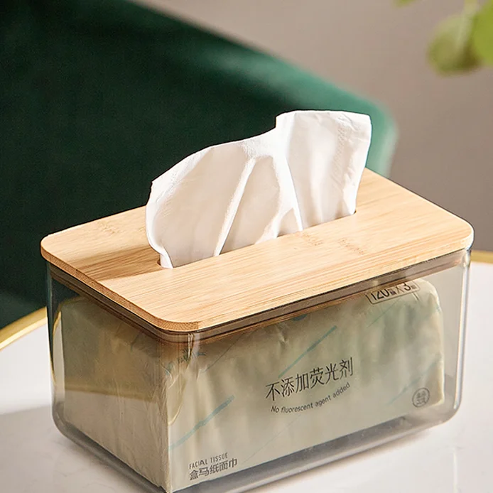 

Ornaments Modern Tissue Boxes Nordic Simple Container Wooden Tissue Boxes Plastic Napkin Holder Boite Mouchoir Home Items DH50ZJ