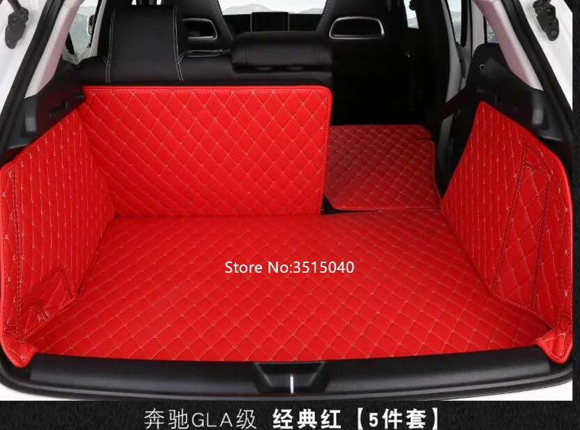 

1 Set Car Styling Cargo Liner Car Trunk Mat Carpet Interior Floor Mats Leather Pad For Mercedes Benz gle320 glc260 gla200