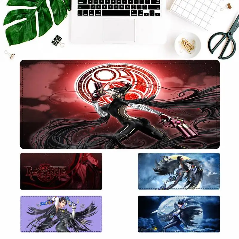 

Art Bayonetta Pistol Wings Gaming Mouse Pad Gamer Keyboard Maus Pad Desk Mouse Mat Game Accessories For Overwatch