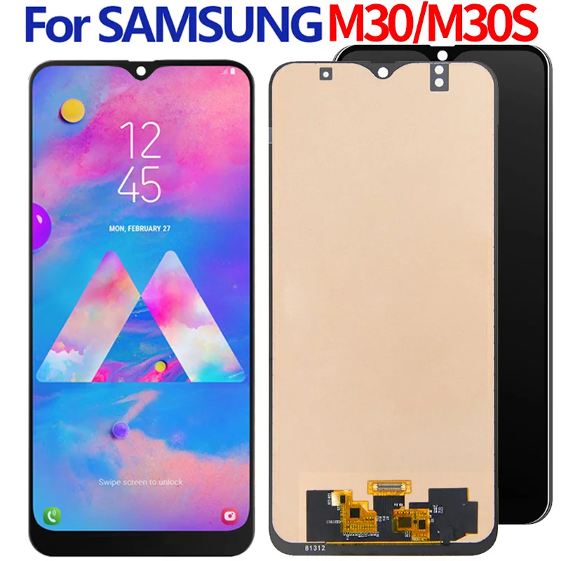 

Для Samsung Galaxy M30 M305 M305F SM-M305F ЖК-дисплей для Samsung M30S ЖК M307F M307 дисплей с сенсорным экраном дигитайзер в сборе
