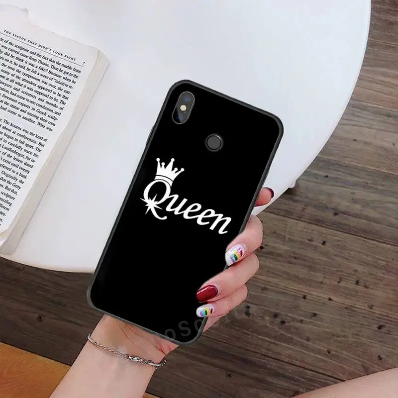 

Gold Crown king and queen Phone Case For Xiaomi Redmi note 7 8 9 t max3 s 10 pro lite Luxury brand shell funda coque