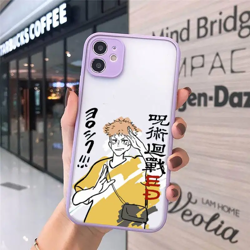 

Japan anime Jujutsu Kaisen Phone Cases matte transparent For iphone 7 8 11 12 plus mini x xs xr pro max cover