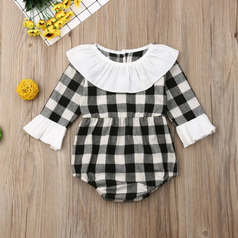 Коллекция 2019 года летняя одежда для малышей детские клетчатые длинные