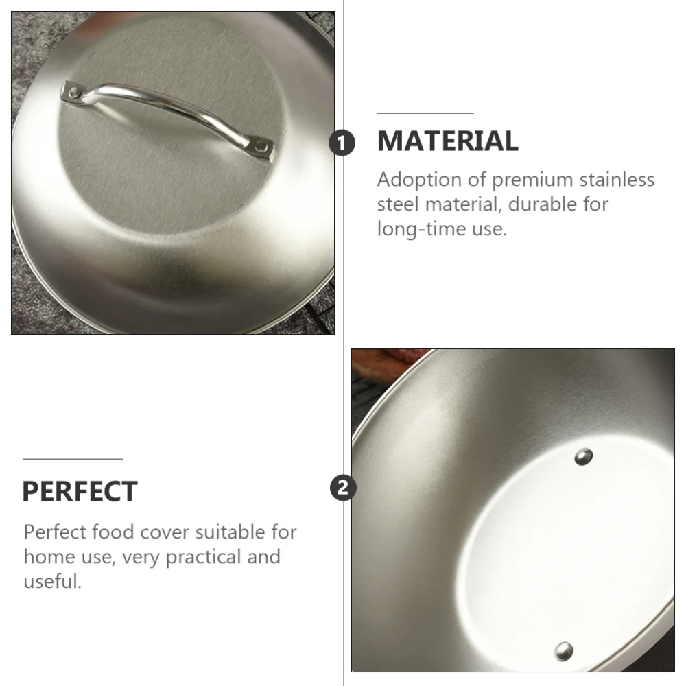 

Stainless Steel Pot Cover Insect-proof Food Cover Home Anti-scald Pot Lid