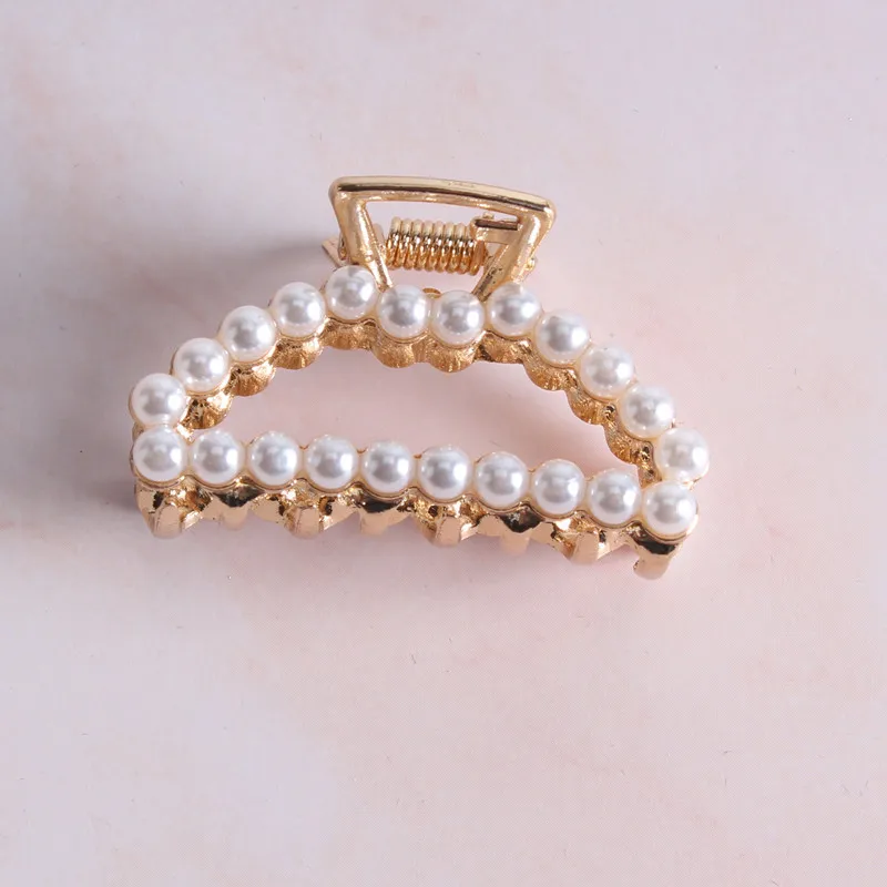 Модная одежда для девочек волосы коготь геометрический искусственный жемчуг