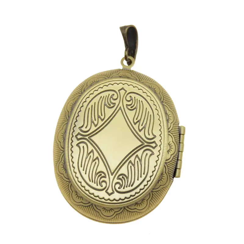 1 шт. медный медальон в винтажном стиле овальной форме с памятью Ювелирное