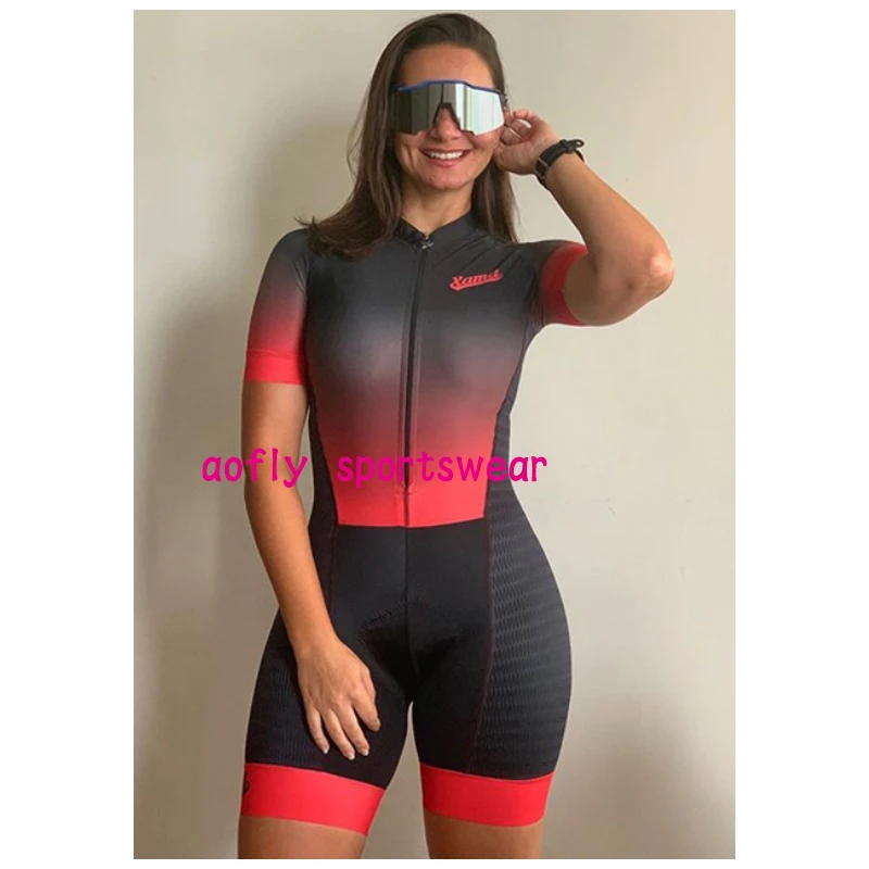 

2021 Women's Triathlon Short Cycling Jersey Sets Skinsuit Maillot Ropa Ciclismo Bicycle Mujer Bike Clothes Go Jumpsuit