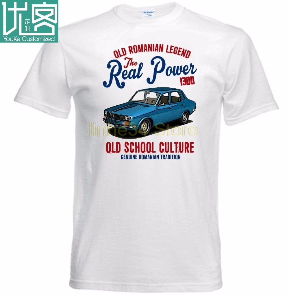 Летняя модная футболка с коротким рукавом винтажная рубашка румынским