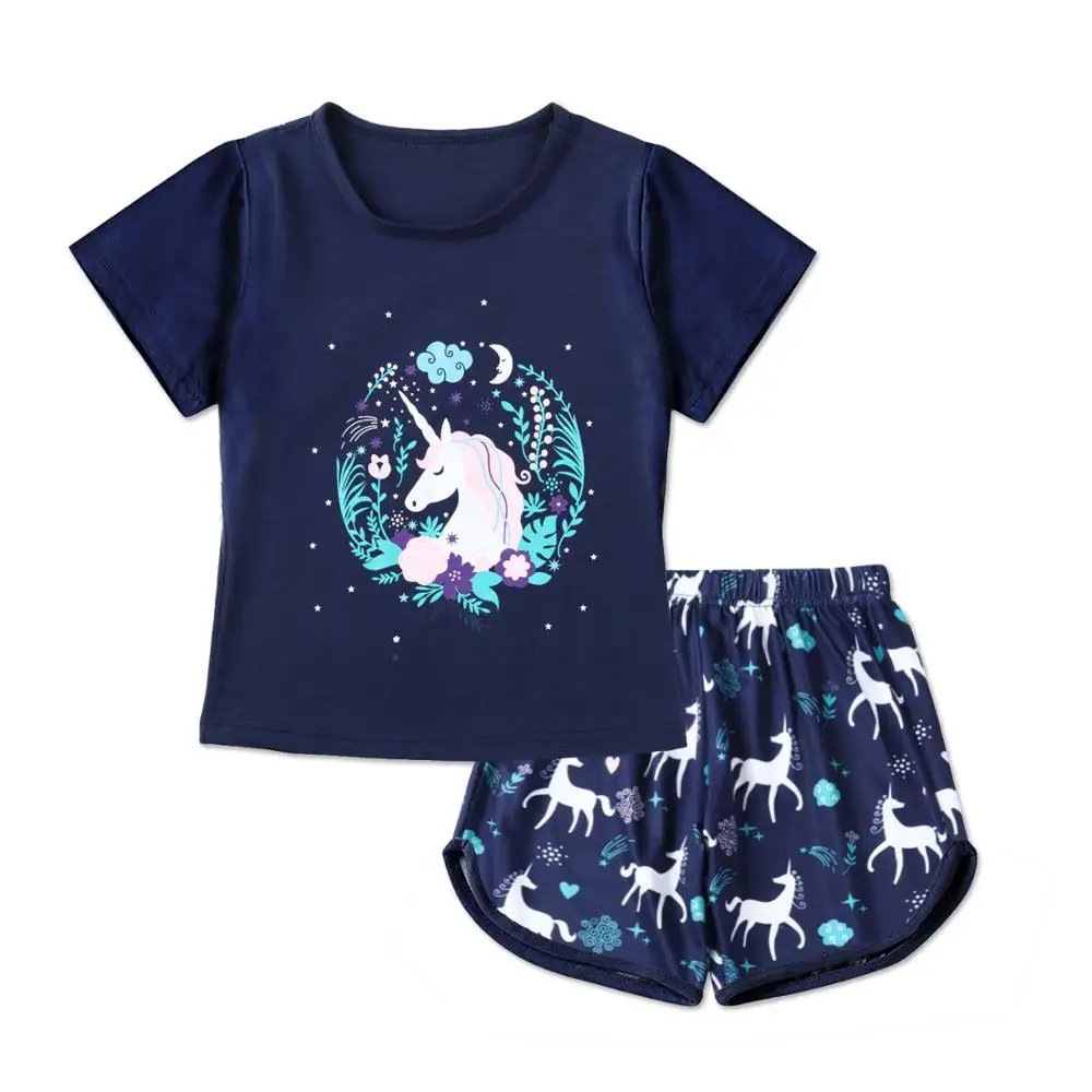 Спортивный костюм детский летний из 2 предметов с единорогом | Мать и ребенок