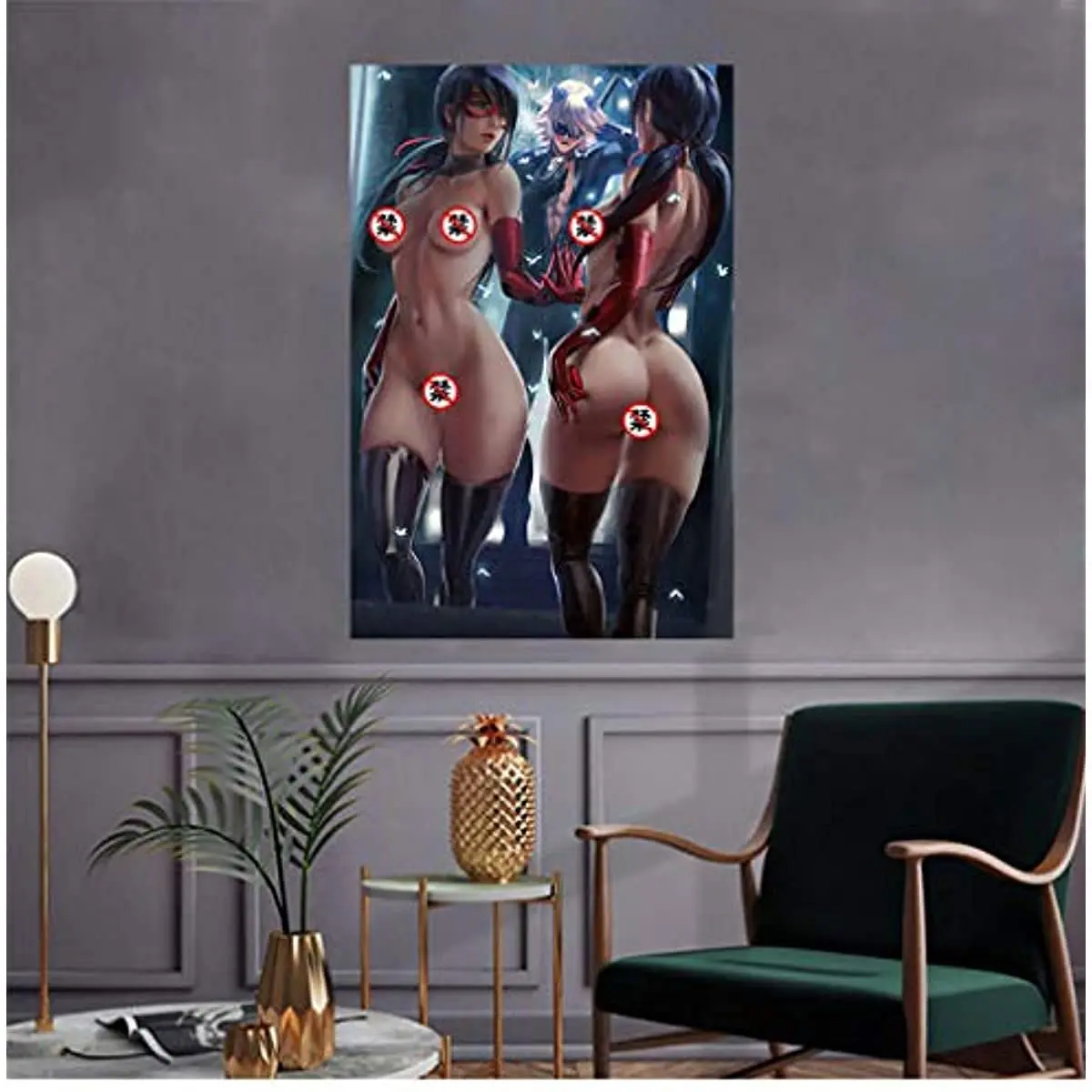 

maayong Anime Cute Sexy Loli Wall Art Hd Impressions Anime Poster Cartoon A10 Nude Girl Body Art Canvas Paintings Bathroom