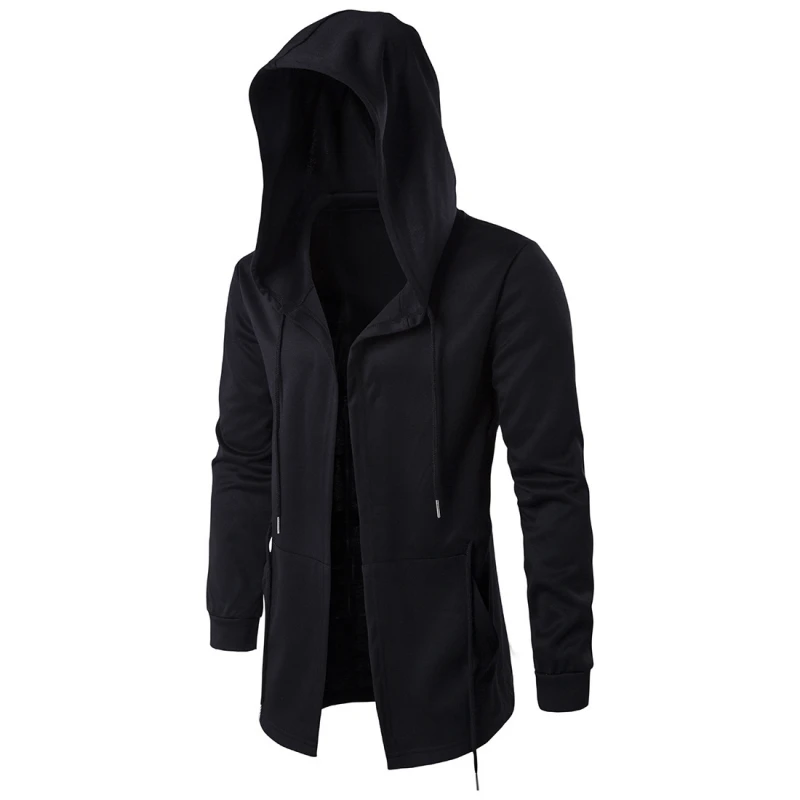 

Fashion Men's Hooded Sweatshirt Hip Hop Mantle Hoodie Jacket Long Sleeve Cloak Men's Coat Jacket Moleton Masculino