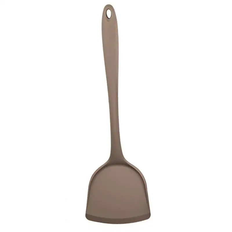 Silicone Kitchen Utensil Non-Stick Champagne Color Cooking Spatula Soup Spoon Ladle Home Dinner Tableware |