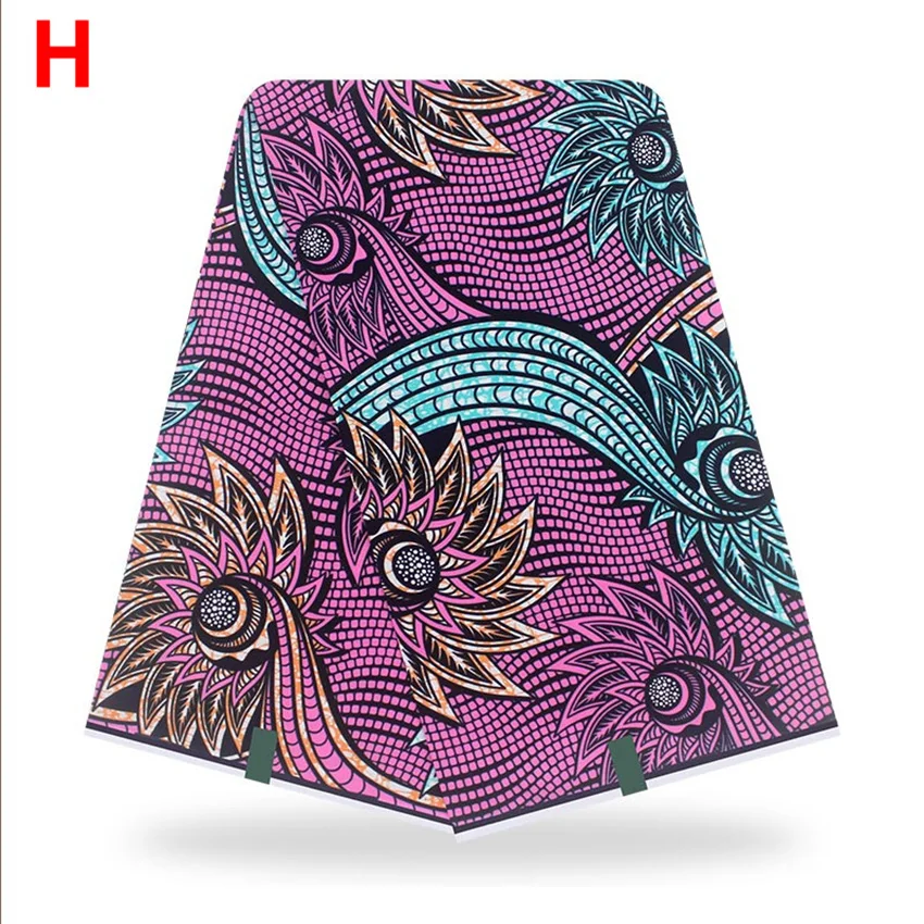 

High Class African Wax Prints Abrasion-Resistant Fabrics African Wax Cotton ​Fabric For Garment H210321