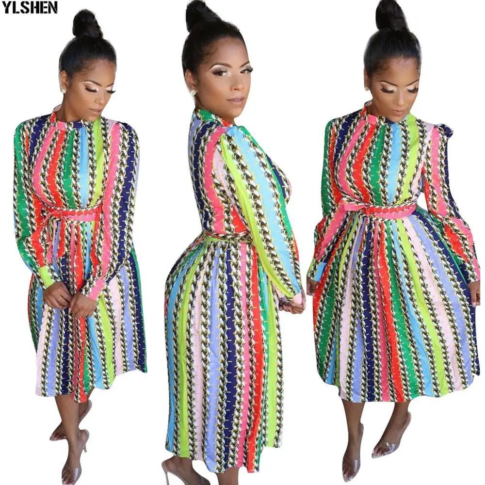 

Print African Dresses for Women Vetement Femme 2019 Long Sleeve Dress African Clothes Ankara Fashion Dashiki Africa Dress Ladies