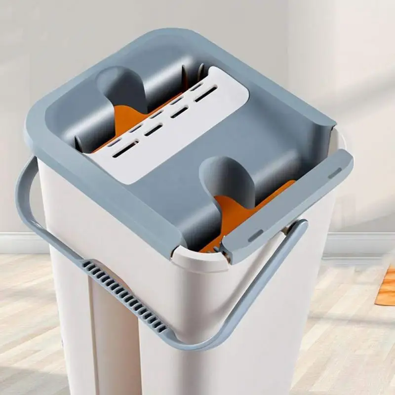 Плоская выдавливаемая Волшебная Автоматическая швабра и ведро избегайте мытья рук из микрофибры салфетка