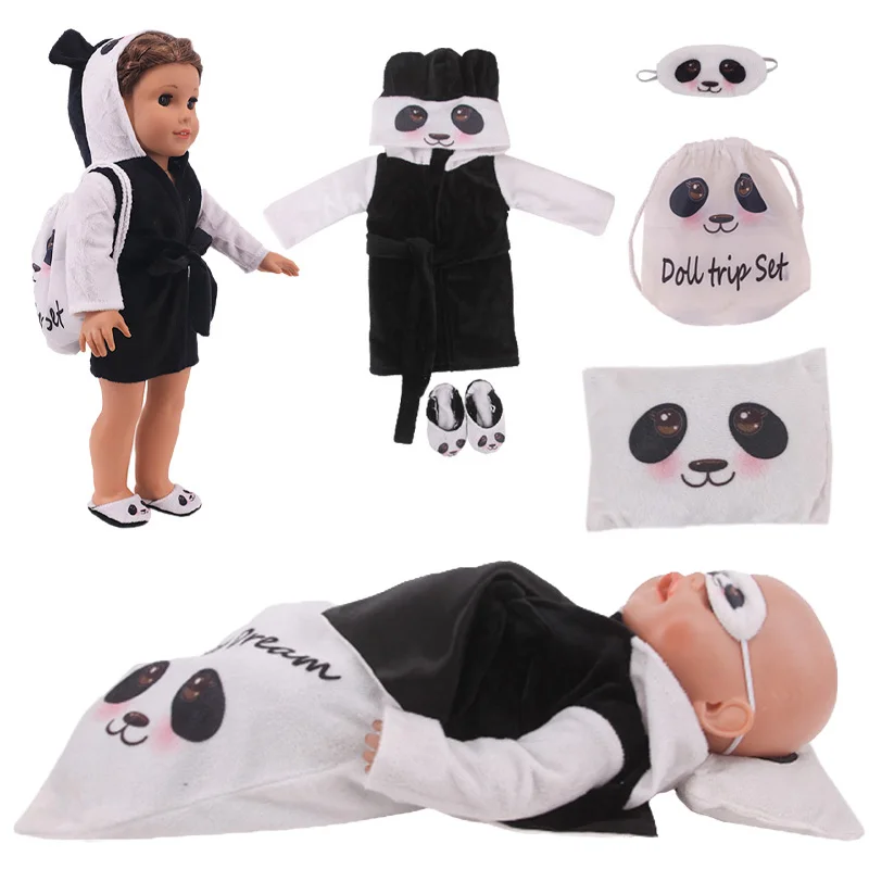 Комплект кукольного халата 6 шт. Одежда для кукол с единорогом/лисой/в форме зебры