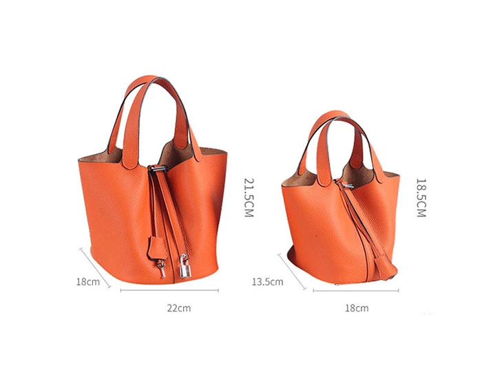 Unua amo Brand Women Handbags Fashion High Capacity Basket Bag Ladies Luxury Genuine Leather Bucket Totes Hand Bags