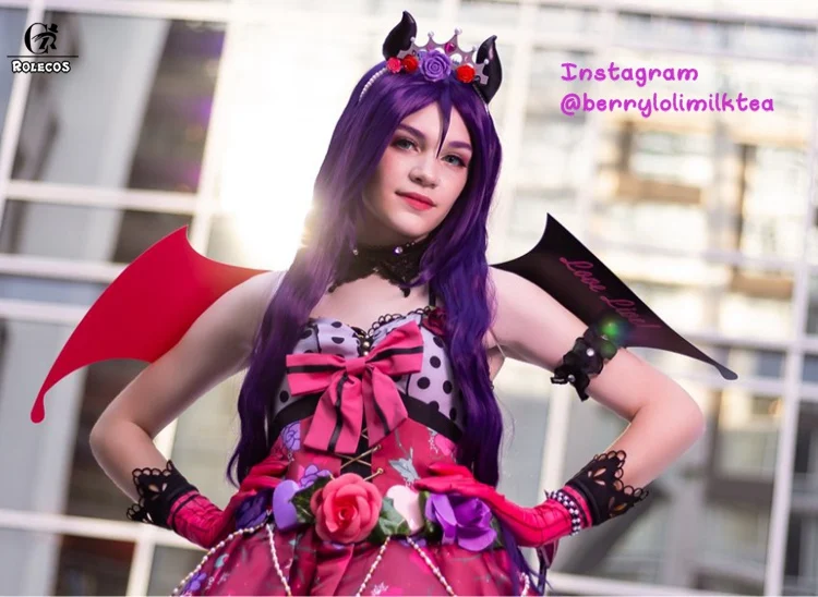 ROLECOS Lovelive Косплей Костюм Маленький Дьявол любовь Live косплей все костюм персонажей Kotori Honka Umi Nico женское платье Cos