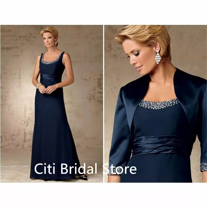 

Mother Of The Bride Dresses Suit Gown With Jacket Wedding Dress Woman Guest Large Size Wedding Party Dress robe de soire