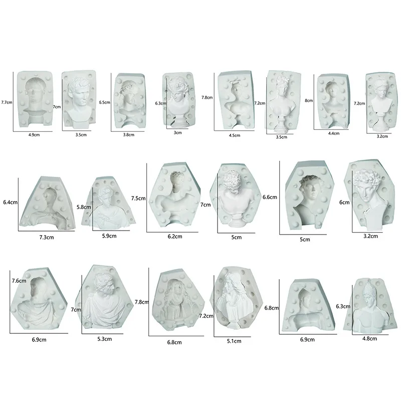 

DIY Great Artist Figure Head David Plaster Portrait Model Candle Making Mould Candle Resin Silicone Epoxy Mold Aromatherapy