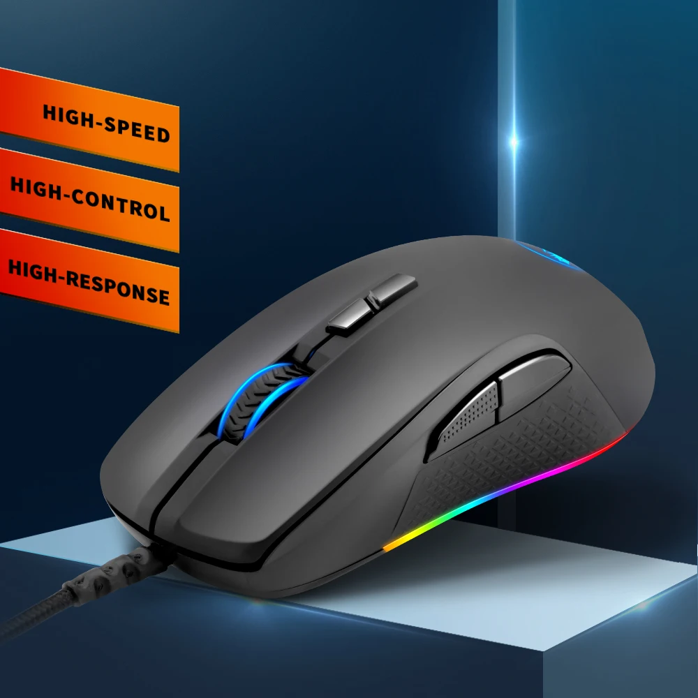 Redragon Stormrage M718 RGB USB Проводная игровая компьютерная мышь 10000 точек/дюйм 8 кнопок мыши