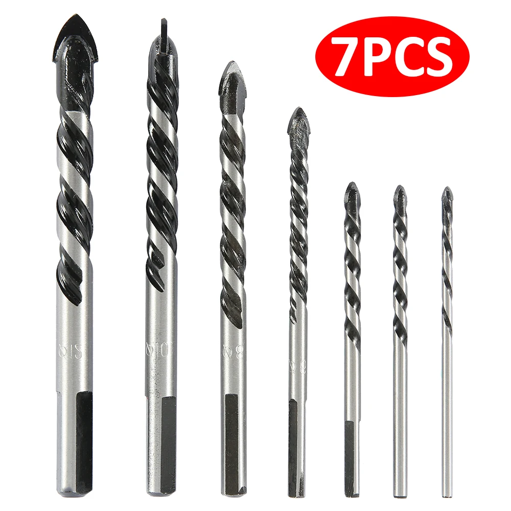 Набор сверл из карбида 7 шт. мульти материал вольфрамовые сверла для стекла