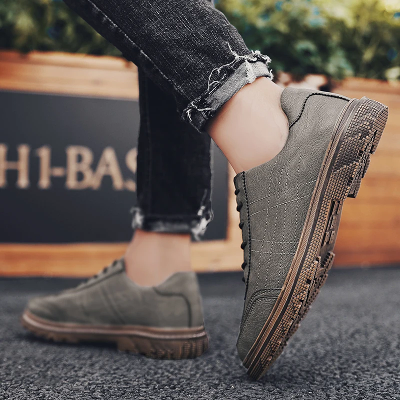 Кроссовки мужские из натуральной кожи водонепроницаемые дышащие в британском