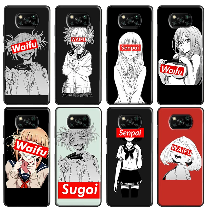 Чехол Sugoi Senpai аниме waifu для Xiaomi Mi Note 10 Lite Ultra 9T Pro 9 A3 Max3 POCO X3 NFC F2 F1|Бамперы| |