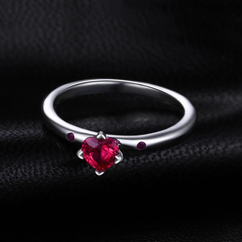 Jewelrypalace стерлингового серебра 925 искреннюю любовь Алые рубинов создано Solitare кольцо рубиновое кольцо для Для женщин/best друзья Лидер продаж
