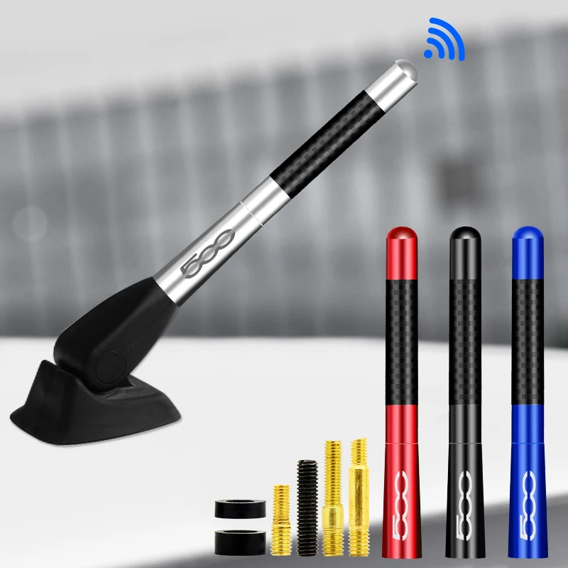 Car Roof Antenna Enhanced Signal Carbon Fiber Screw Metal 12cm for fiat 500 Radio Aerial Accessories | Автомобили и мотоциклы