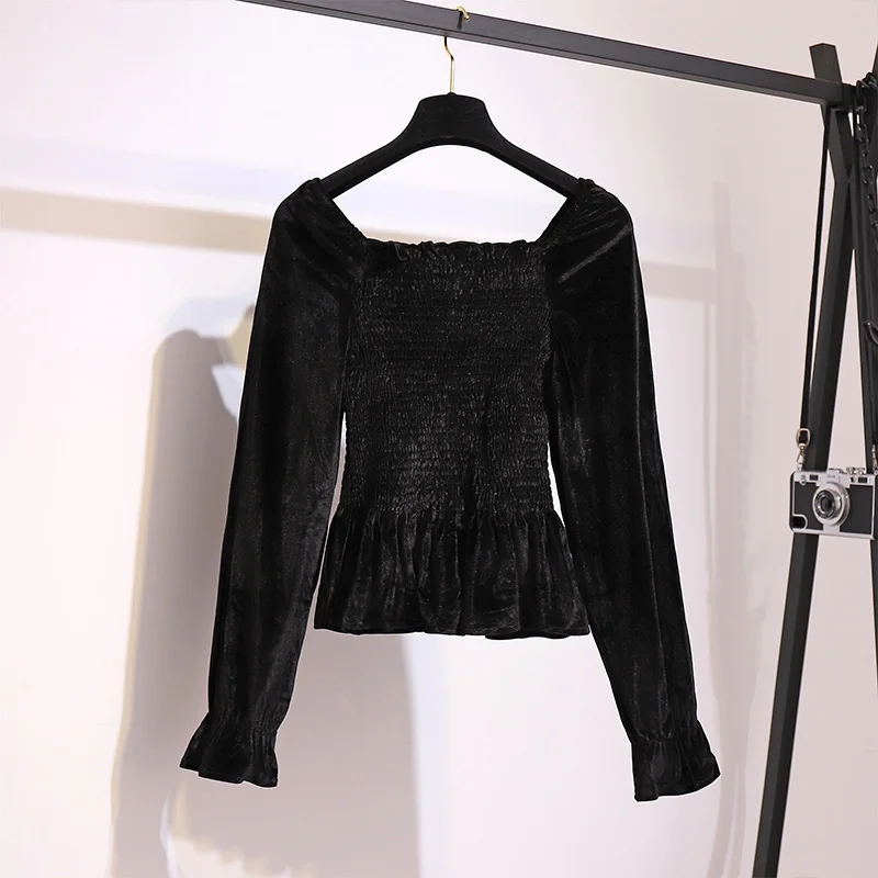 4XL Толстая сестра Осенняя Новая женская модная винтажная бархатная куртка с