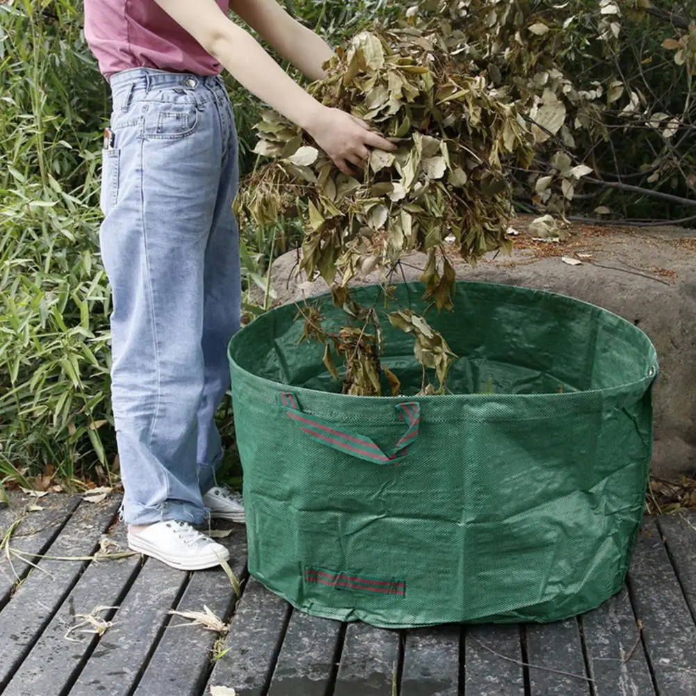 

Green Useful Large Capacity Garden Leaf Bag Comfortable Handles Planting Bag Large Capacity for Garden