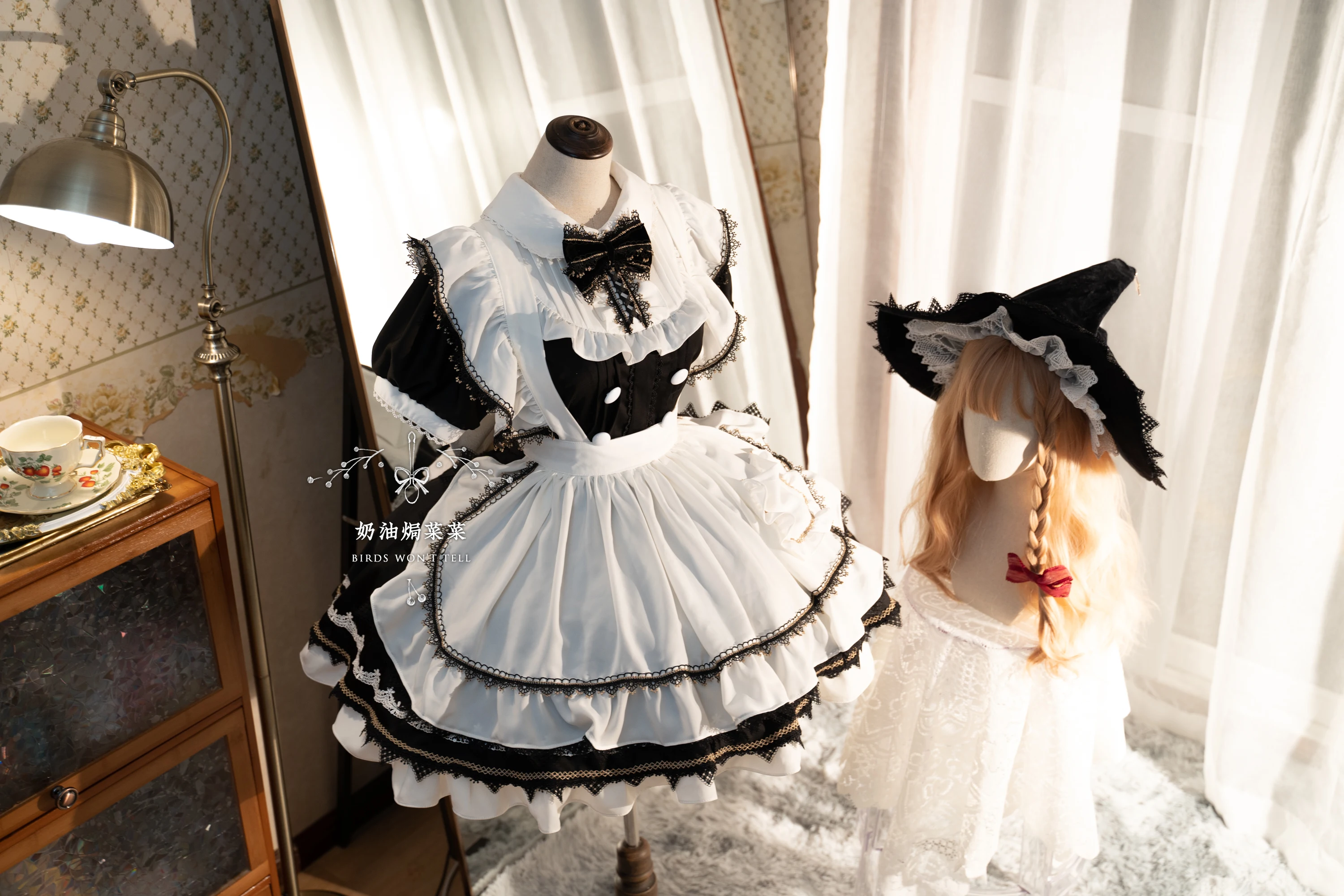 

[Customized] Anime Touhou Project Kirisame Marisa Lolita Dress Maid Uniform Cosplay Costume Women Halloween Free Shipping 2021