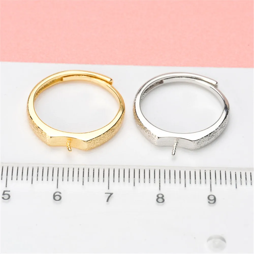 

Classic Rings Resizable Design Rings Base 925 Silver Pearl Rings Settings Women DIY Pearl Rings Accessory No Pearl