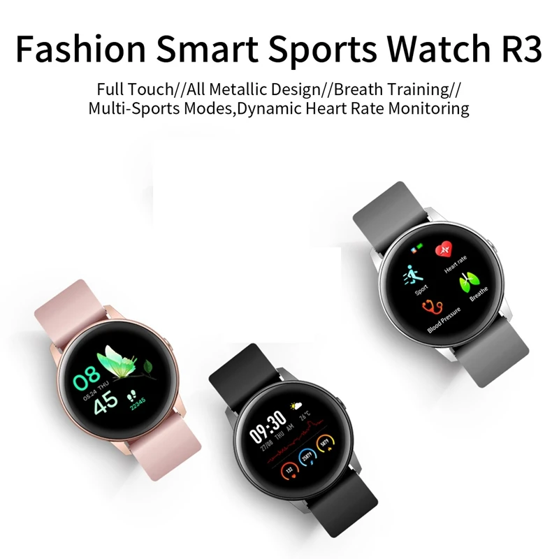R3 Smart Watch Sport Man Women Contact Screen Operation Waterproof Bluetooth Fitness 1.3 Inch | Электроника