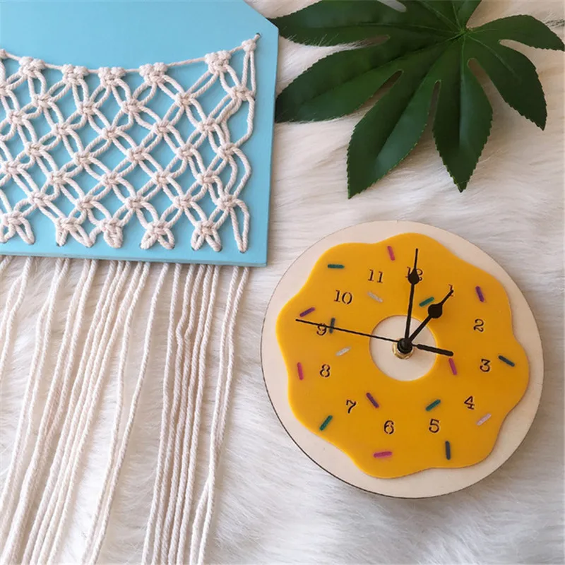 

Donut Cute Mute Clock Home Wall Clock Wall Hanging Decor Clock Kid Children Bedroom Clock Nordic Calm Sleep Noiseless Clock