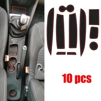 for renault clio 4 2013 2018 10pcs rubber mat door groove mat interior decoration anti slip gate slot cup pad car styling