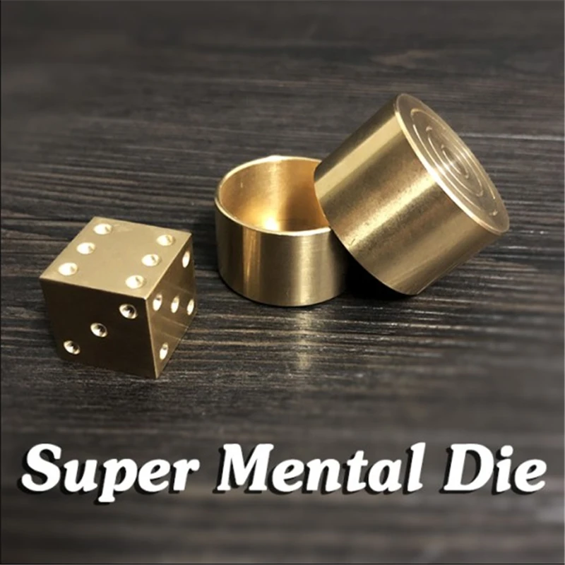 Troquel de metal para trucos de Magia, dados de primeros planos, predicci&oacute;n de n&uacute;meros, Magia, metalismo, accesorios de utiler&iacute;a-0